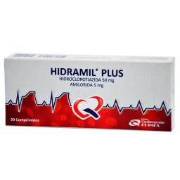 Hidramil Plus Hidroclorotiazida 50 mg Amilorida 5 mg - Cont. 30 Comprimidos