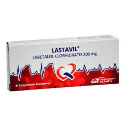 Lastavil Labetalol Clorhidrato 200 mg - Cont. 30 Comprimidos Recubiertos