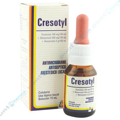 Cresotyl Tirotricina 100 mg/100ml - Cont. 15ml