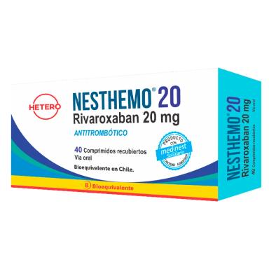 Nesthemo 20 Rivaroxaban 20 mg - Cont. 40 Comprimidos