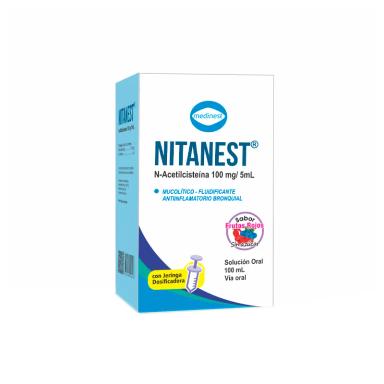 Nitanest N-Acetilsisteina 100 mg/5 ml - Cont. 100 mL