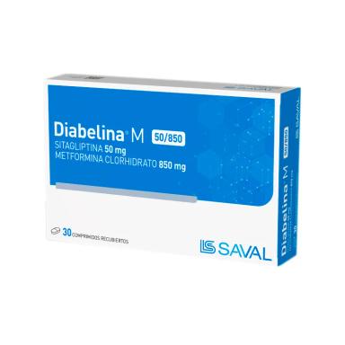 Diabelina M Sitagliptina 50 mg Metformina 850 mg - Cont. 30 Comprimidos