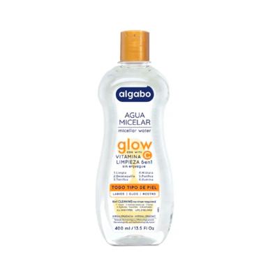 Agua Micelar Glow Limpieza 6 en 1 Algabo - Cont. 400 mL