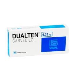 Dualten Carvedilol 6,25mg - Caja de 30 Comprimidos
