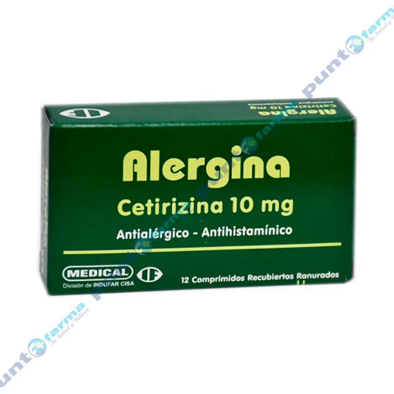 Alergina Cetirizina 10 mg - Cont. 12 Comprimidos Recubiertos.