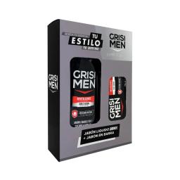 Set Jabón Líquido 2en1 Cuerpo y Cabello 450mL + Jabón en barra de Grisi Men