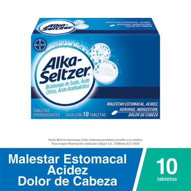 Alka-Seltzer Bayer - Caja de 10 tabletas Efervescentes