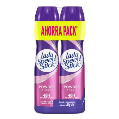 Pack 2 Antitranspirantes en aerosol Lady Speed Stick - Cont.91g
