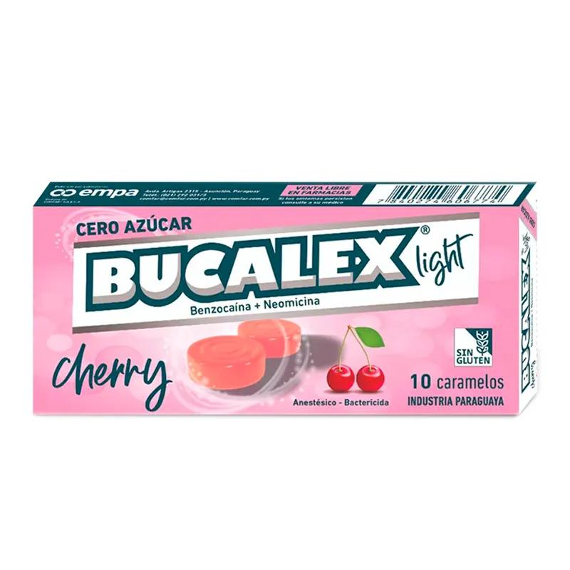 Caramelos Bucalex Light Cherry Benzocaina - Cont. 10 Caramelos
