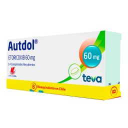 Autdol Etoricoxib 60 mg - Cont. 14 Comprimidos