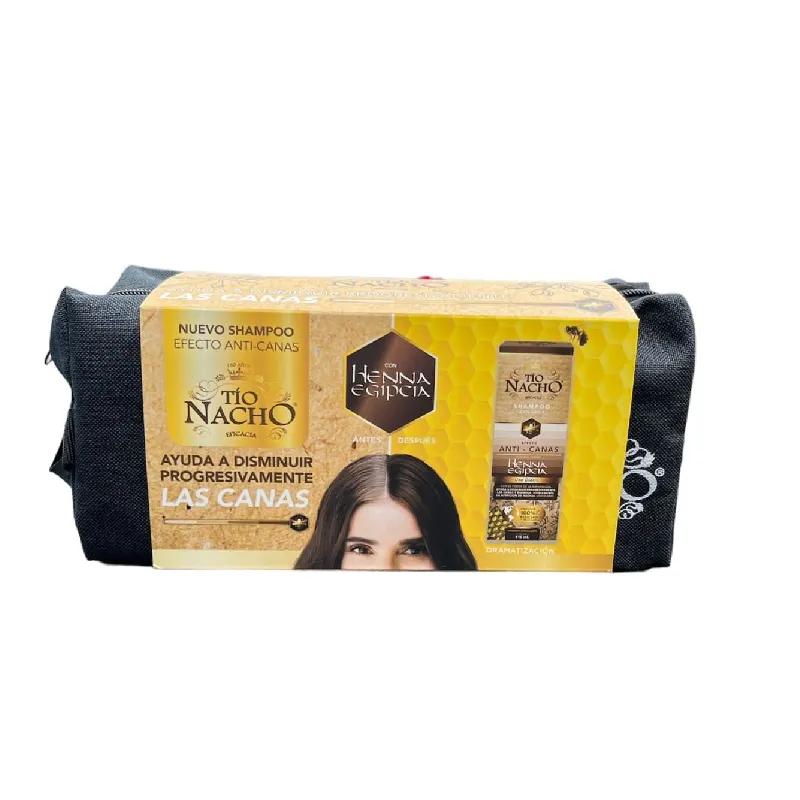 Pack Tio Nacho Anticanas Shampoo + Acondicionador 830 mL + Bolsito