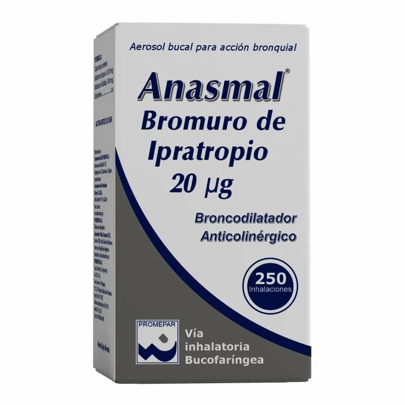 Anasmal Bromuro de Ipratropio Aerosol - Aerosol bucal para inhalación por 250 dosis.
