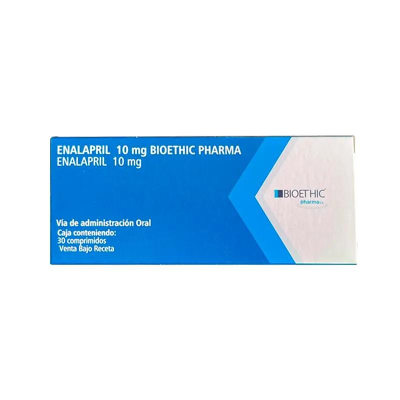 Enalapril 10 mg. Bioethic Pharma -  Cont. 30 Comprimidos.