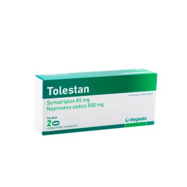 Tolestan Sumatriptan 85 mg - Caja de 2 comprimidos recubiertos