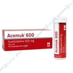 Acemuk 600 Acetilcisteina - Caja de 10 comprimidos efervecentes