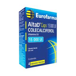AltaD 15000 UI Colecalciferol Eurofarma - Cont. 4 Cápsulas Blandas