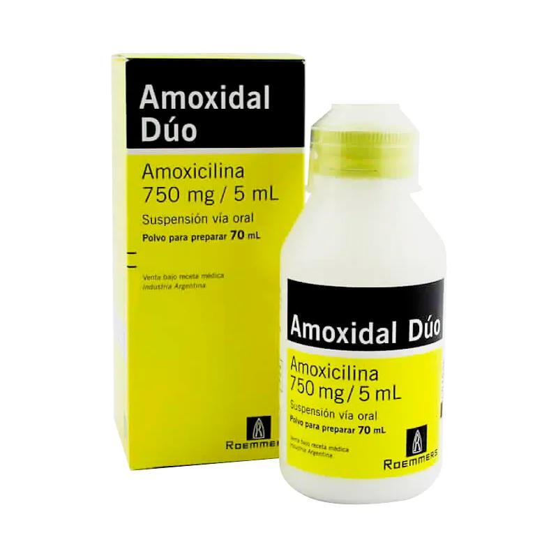 Amoxidal Dúo Amoxicilina 750 mg - Cont. 70 mL
