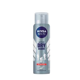 Antitranspirante Active Dry Silver Antibacterial Nivea Men - Cont.150mL
