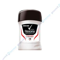 Antitranspirante en barra Antibacterial + Invisible Men Rexona - Cont.50gr