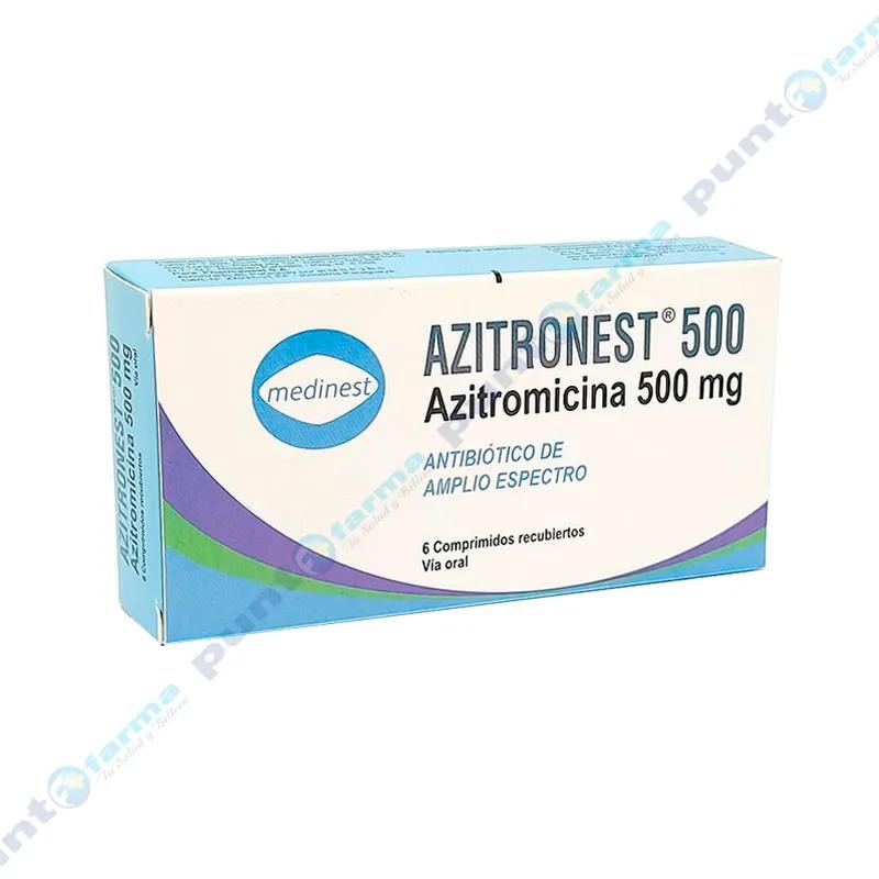 Azitronest 500 - Caja de 6 comprimidos recubiertos