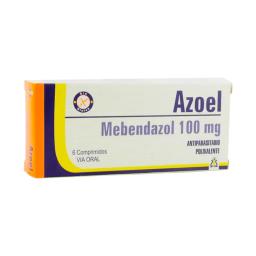 Azoel Mebendazol 100 mg - Caja de 6 comprimidos