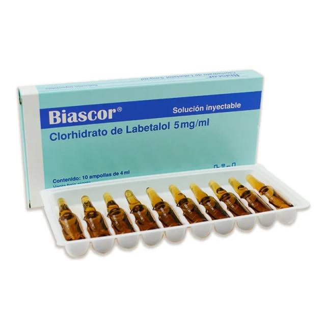 Image miniatura de Biascor-clorhidrato-de-labetalol-5mg-Caja-de-10-ampollas-de-4ml-19185.webp