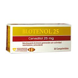 Blotenol Carvedilol 25 mg - Caja de 30 comprimidos