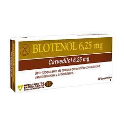 Blotenol Carvedilol 6,25 - Caja de 30 comprimidos