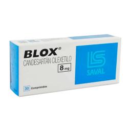 Blox Candesartán Cilexetilo 8mg - Caja de 30 Comprimidos.