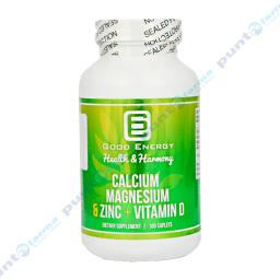 Calcio Magnesio y Zinc + Vitamina D Good Energy - Frasco de 100 comprimidos