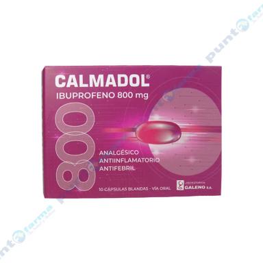 Calmadol 800 Mg Ibuprofeno - Caja de 10 Capsulas Blandas