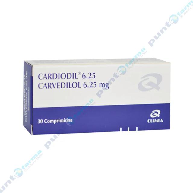 Image miniatura de Cardiodil-Carvedilol-6-25-mg-Caja-de-30-comprimidos-41862.webp