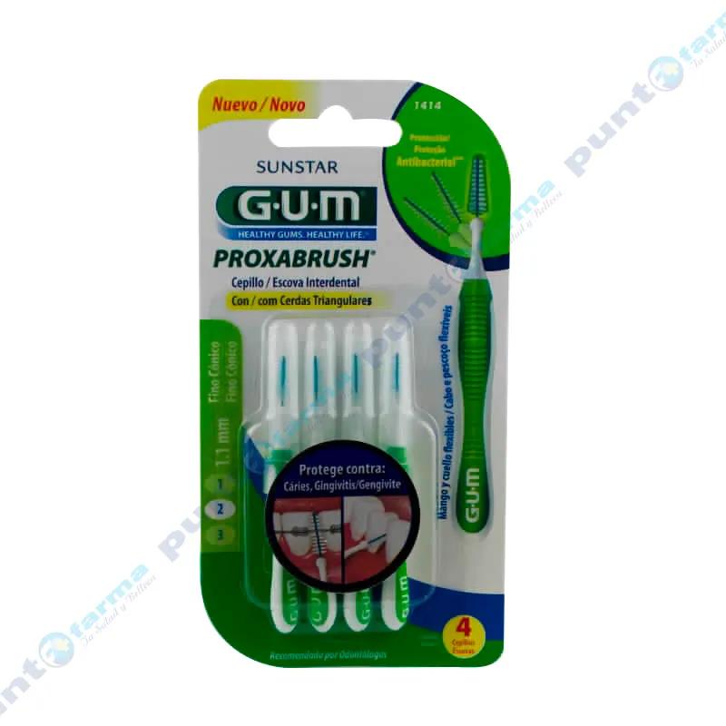 Cepillo interdental Gum Proxabrush - 1.1 mm Fino Cónico