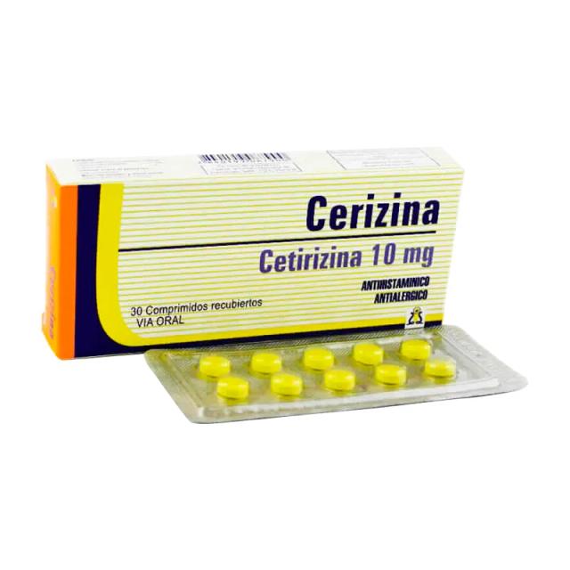 Image miniatura de Cerizina-Cetirizina-10-mg-Contenido-de-30-comprimidos-recubiertos-47631.webp
