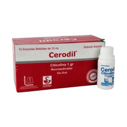 Cerodil Citicolina 1gr - Cont. 10 ampollas bebibles de 10 mL