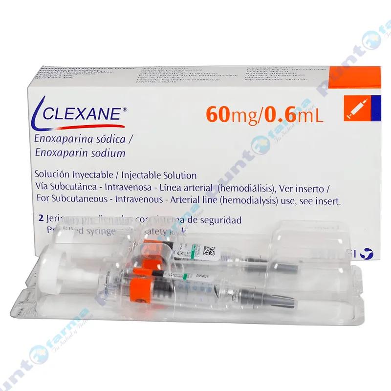 Clexane Enoxaparina/ Enoxaparin sodium - Solución inyectable - 2 jeringas 60mg