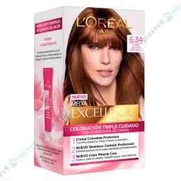 Coloración Excellence Creme Nro 6.34 Loréal Paris