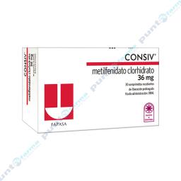 Consiv 36 mg Metilfenidato Clorhidrato - Caja de 30 comprimidos recubiertos