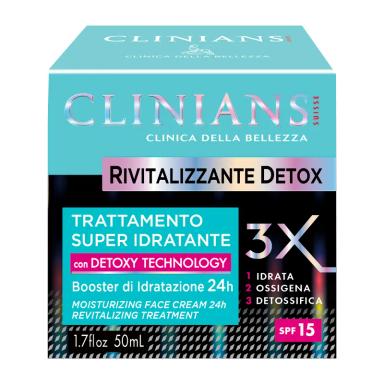Crema Facial Clinians Rivitalizzante Detox Hidratante - 50 mL