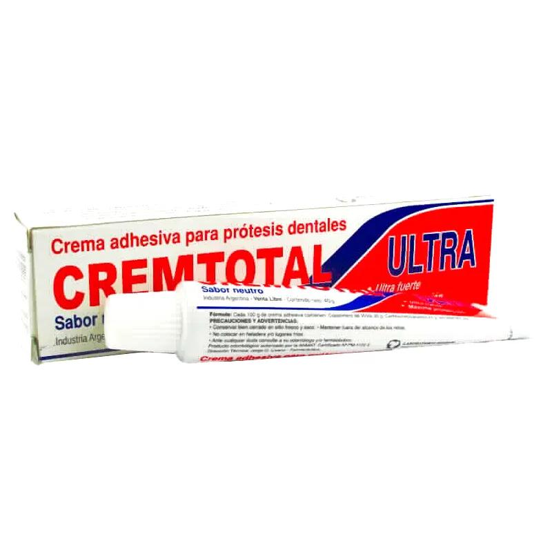 Crema adhesiva para prótesis dentales CREMTOTAL ULTRA sabor neutro - Cont. neto 40g
