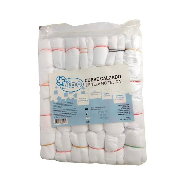 Image miniatura de Cubre-Calzado-De-Tela-No-Tejida-Zibo-Cont-25-Pares--47218.webp