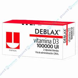 Deblax Vitamina D3 100.000 UI - Caja de 2 Cápsulas