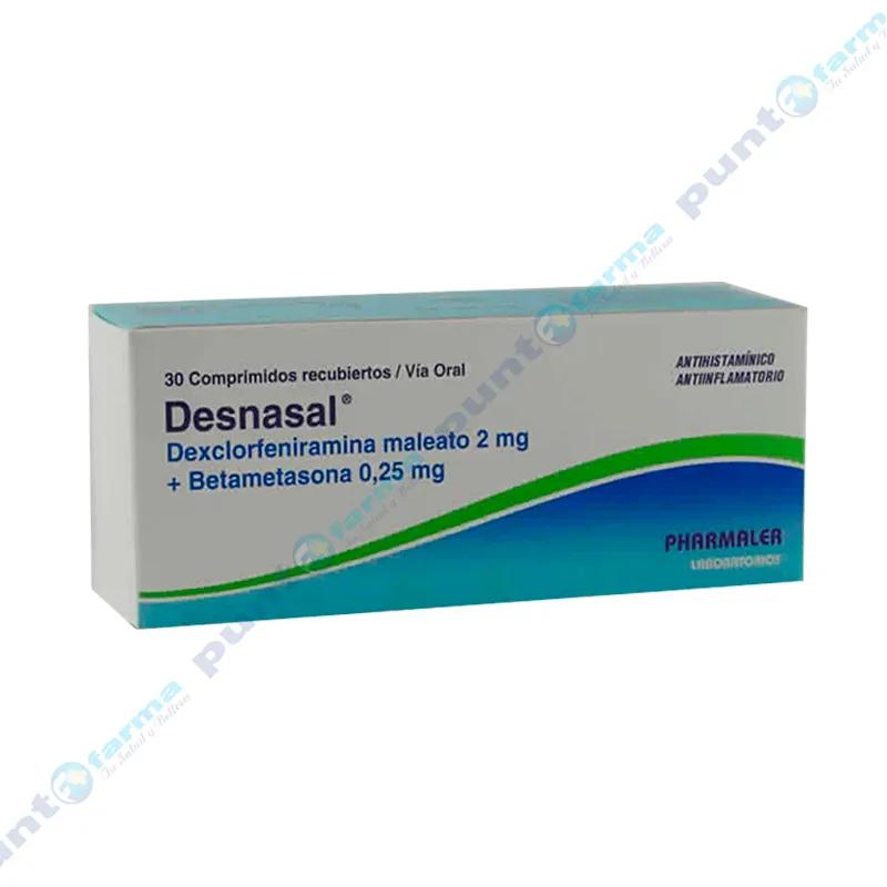 Desnasal Dexclorfeniramina maleato 2 mg + Betametasona 0,25 mg - Caja en 30 comprimidos