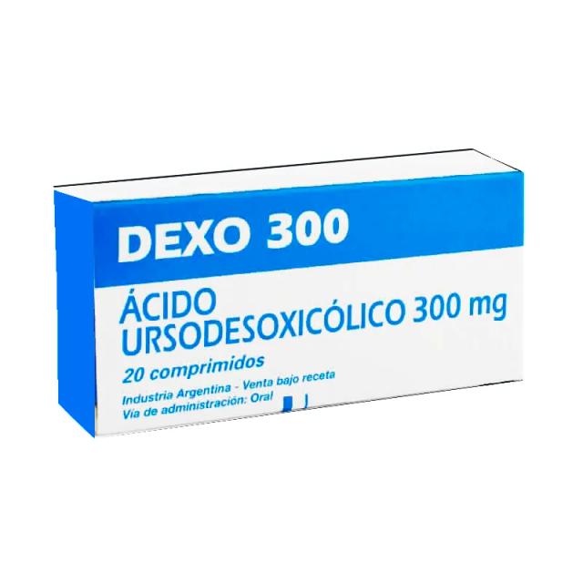 Image miniatura de Dexo-300-Acido-Ursodesoxicolico-300-mg-Caja-de-20-comprimidos-43198.webp