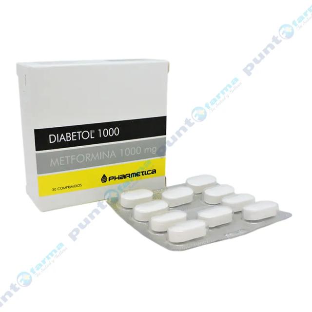 Image miniatura de Diabetol-1000-Metformina-HCI-1000mg-Caja-de-30-comprimidos-35993.webp