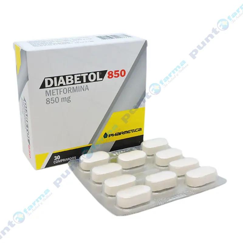 Diabetol 850 Metformina HCI 850 mg - Caja de 30 comprimidos