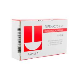 Difenac SR NF Diclofenac Potásico 75mg - Caja de 20 comprimidos.