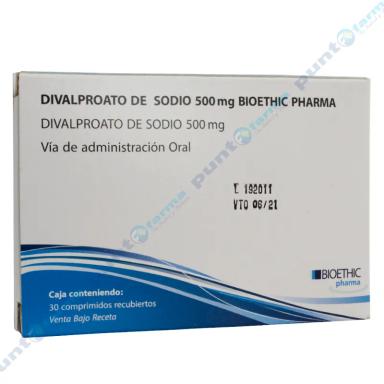 Divalproato de Sodio 500 mg - Caja de 30 comprimidos