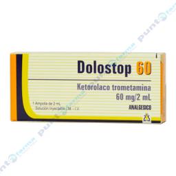 Dolostop 60 Ketorolaco Trometamina 60 mg/2 mL - Cont. 1 ampolla de 2mL