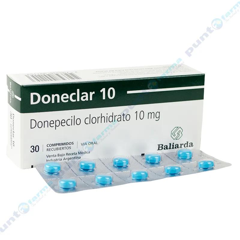 Doneclar 10 Donepecilo Clorhidrato 10 mg - Cont. 30 Comprimidos.